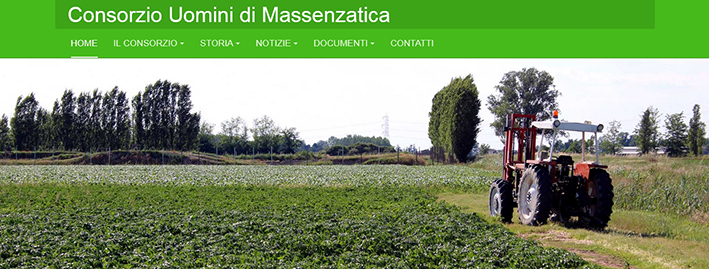 Web site of the "Consorzio degli Uomini di Massenzatica", large collective agricultural property near Ferrara, Italy.