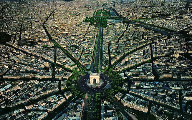 Paris, France, the 'star' around Arc de Triomphe. Picture: Elias Rovielo via Flickr.