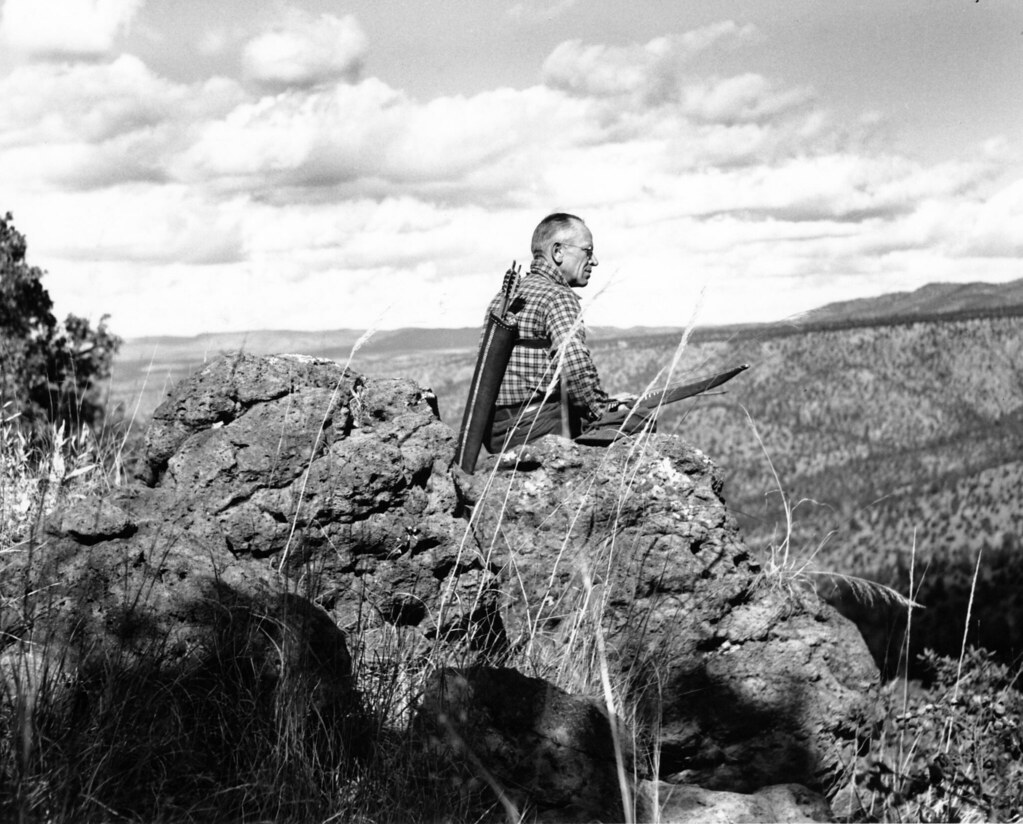 Aldo Leopold at the Rio Gavilan, 1936-1937. Picture by Pacific Southwest Forest Service, USDA, released via Flickr.
