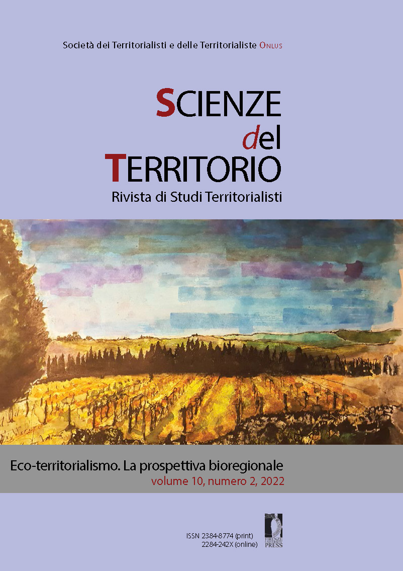 Cover image: the living landscape of Chianti; drawing by Alberto Magnaghi, 1993.