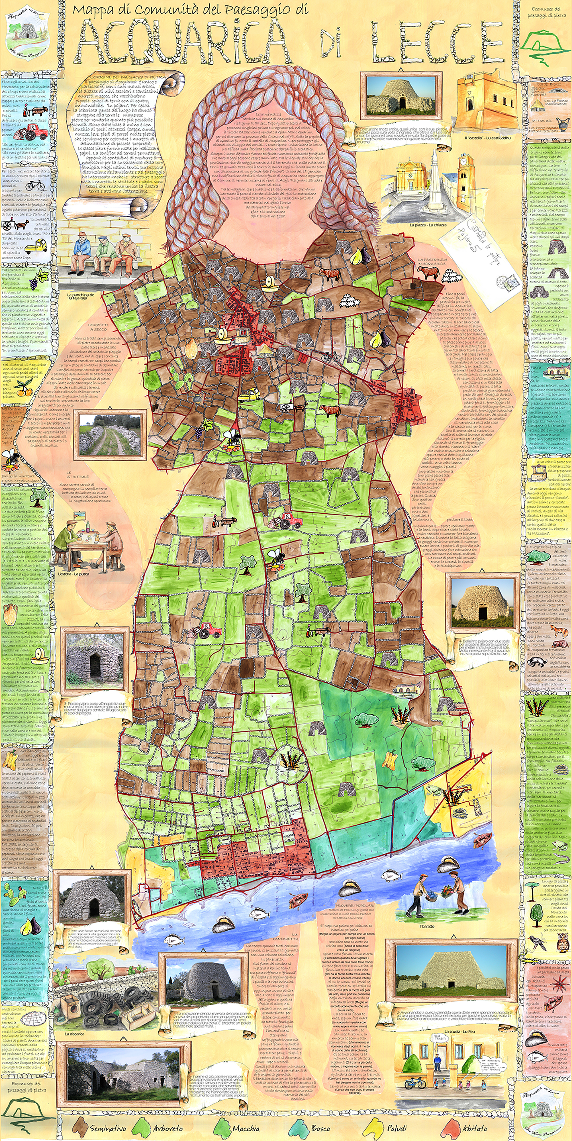 Acquarica di Lecce community map; source: Ecomuseums System of Apulia, 2010.